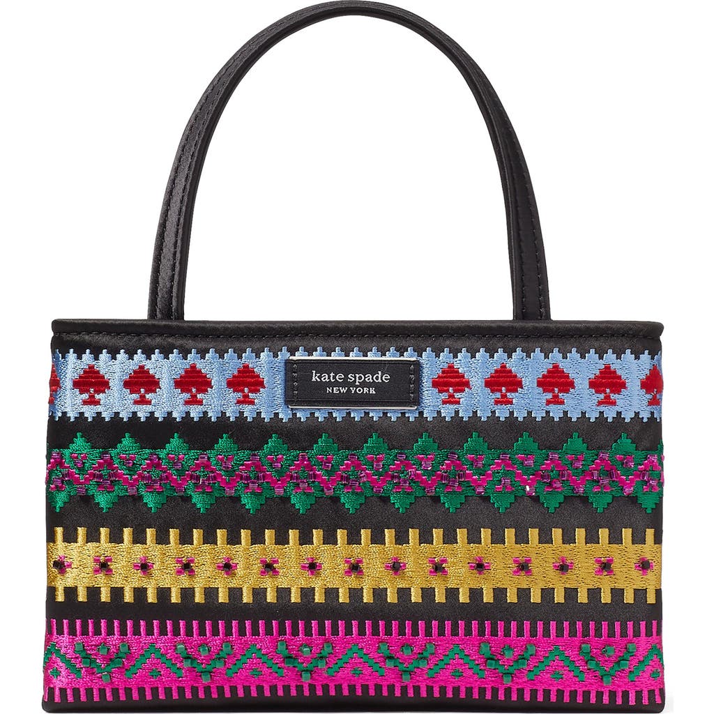 Kate Spade New York Sam Icon Carnival Fairisle Embroidered Crossbody Bag In Multi