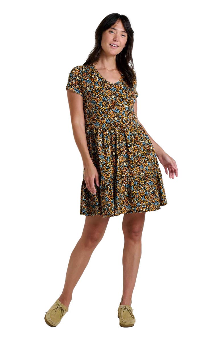 Toad & Co Marley Tiered Short Sleeve Dress, Main, color, 