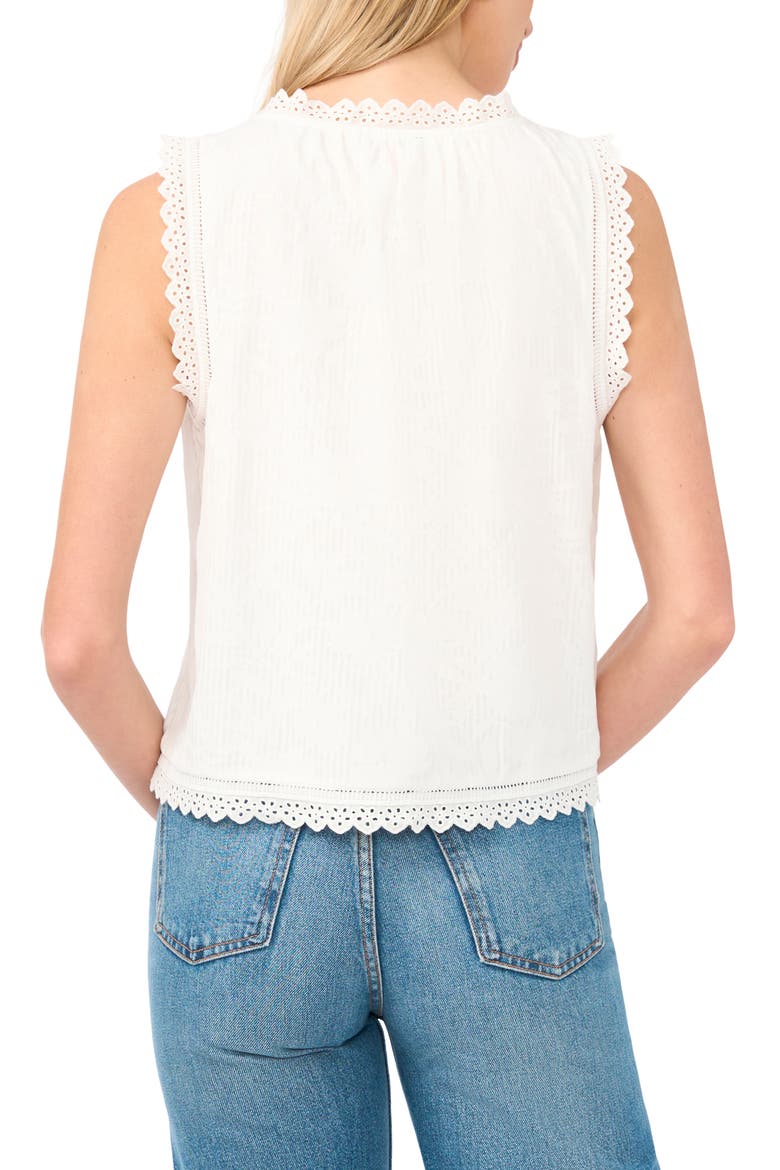 Eyelet Lace Crop Tank, Alternate, color, ULTRA WHITE