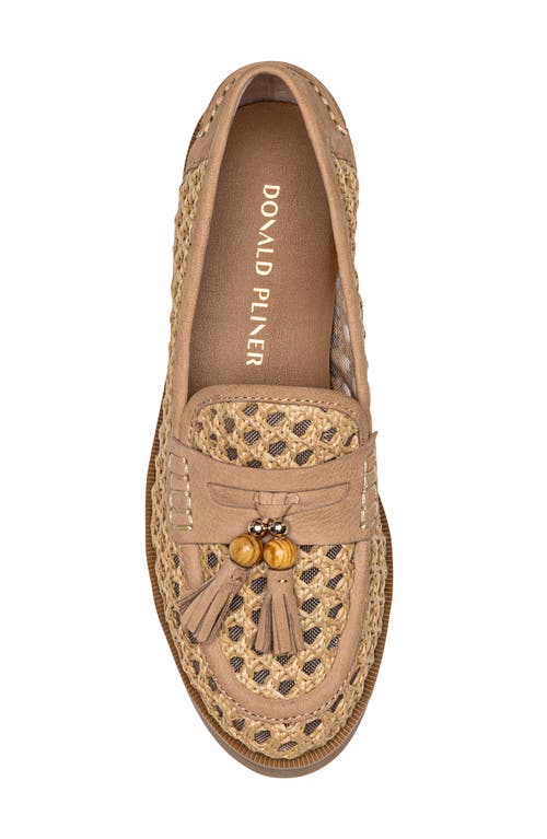 DONALD PLINER DONALD PLINER LENNY WOVEN RAFFIA TASSEL LOAFER