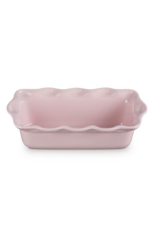 Le Creuset Heritage Stoneware 9-inch Fluted Loaf Pan In Chiffon Pink