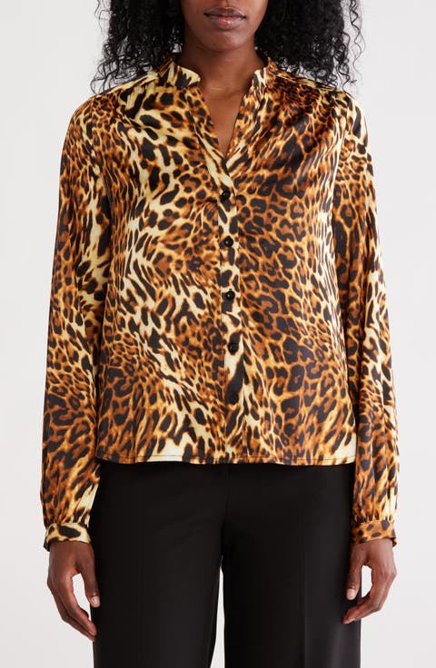 Printed Button-Up Top