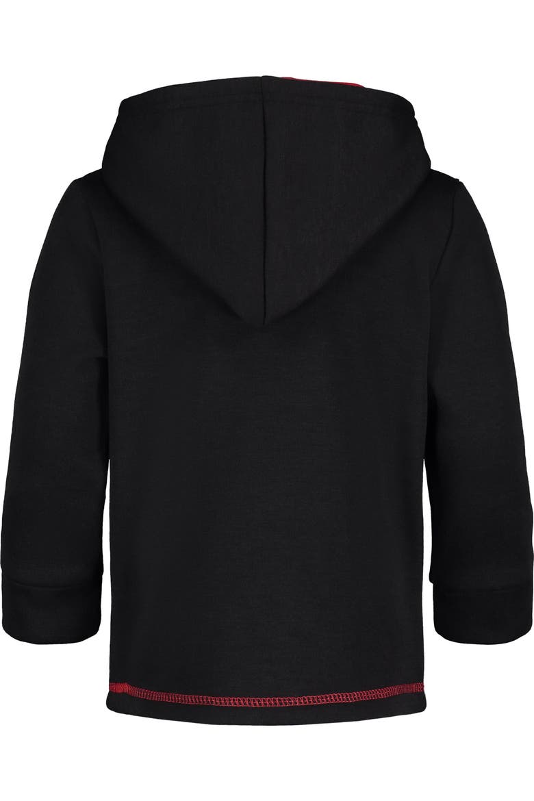 Jurassic Park T-Rex Fleece Quarter-Zip Hoodie, Alternate, color, Black Charcoal Red