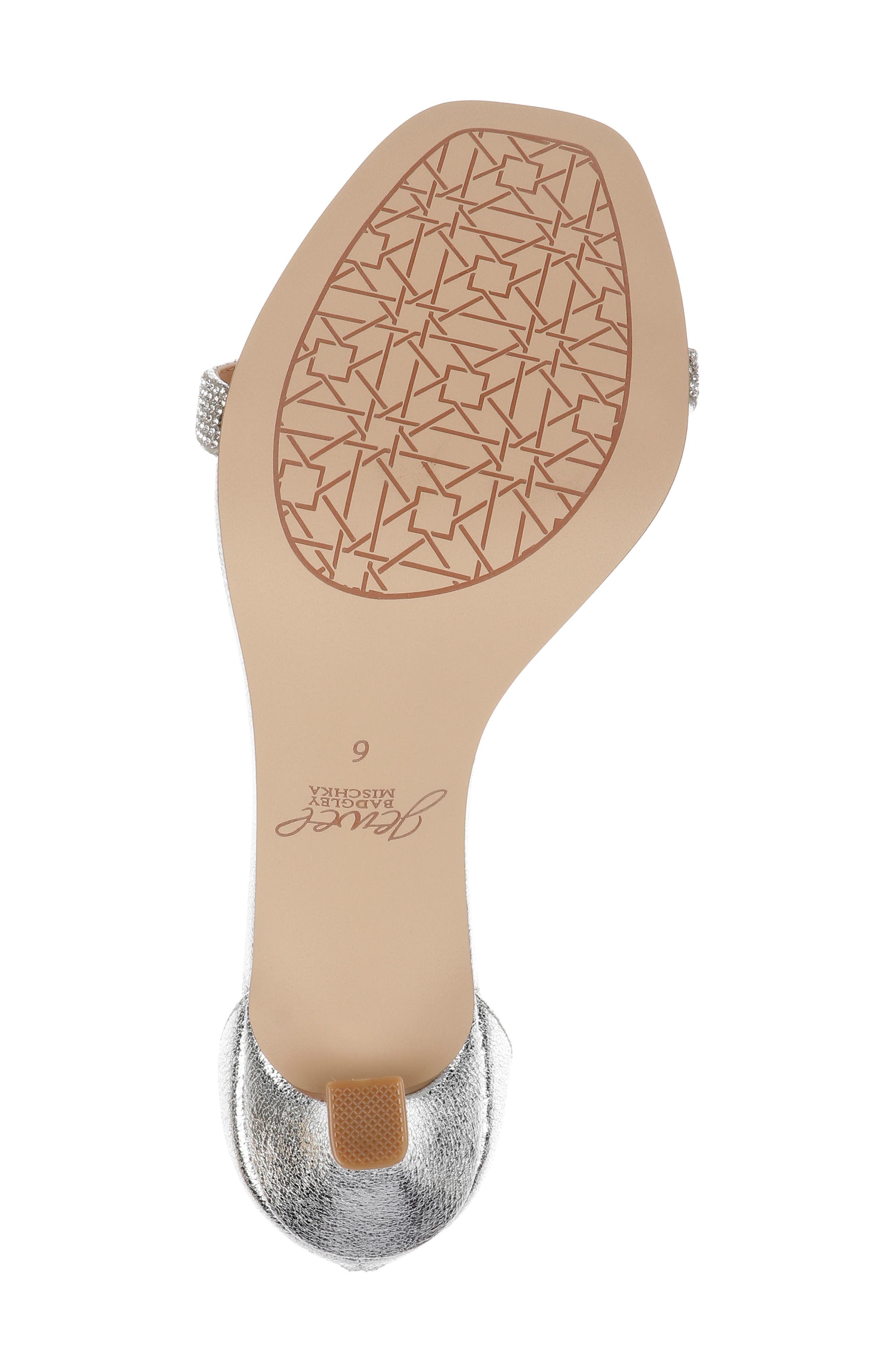 Jewel Badgley Mischka Genny Rhinestone Sandal, Alternate, color, Silver