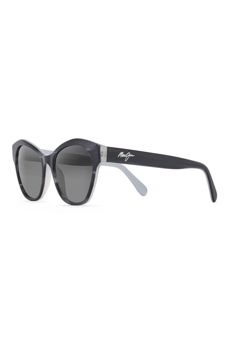 Kila 54.5mm Polarized Cat Eye Sunglasses, Alternate, color, BLACK W/ PEAL INTERIOR
