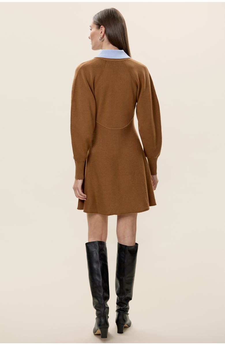 Rebecca Taylor Rhea Sweater Dress, Alternate, color, Tobacco