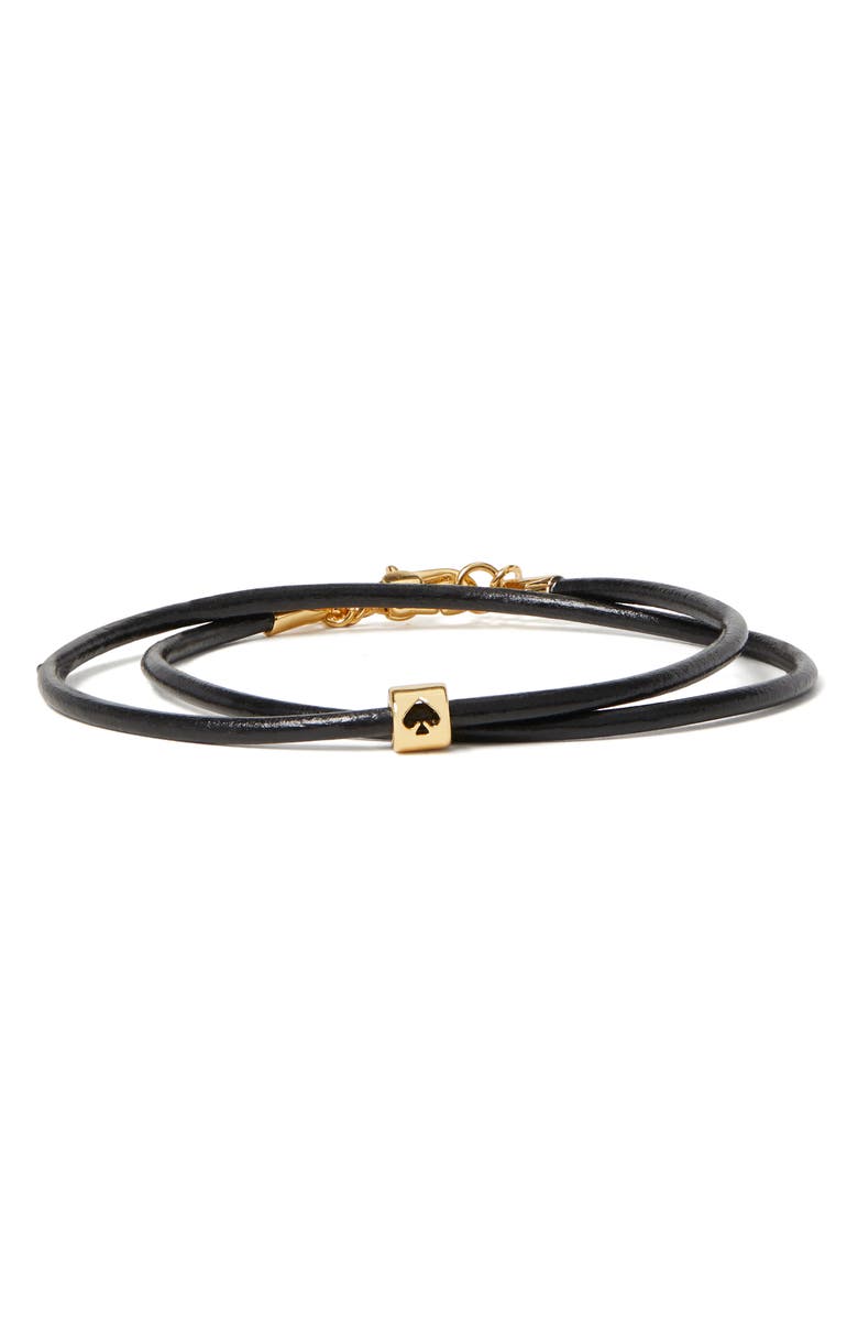 Kate Spade New York wrapped-up leather bracelet, Main, color, 