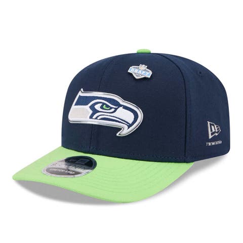 Men's New Era  College Navy/Neon Green Seattle Seahawks 2026 NFL Draft 9SEVENTY Adjustable Hat