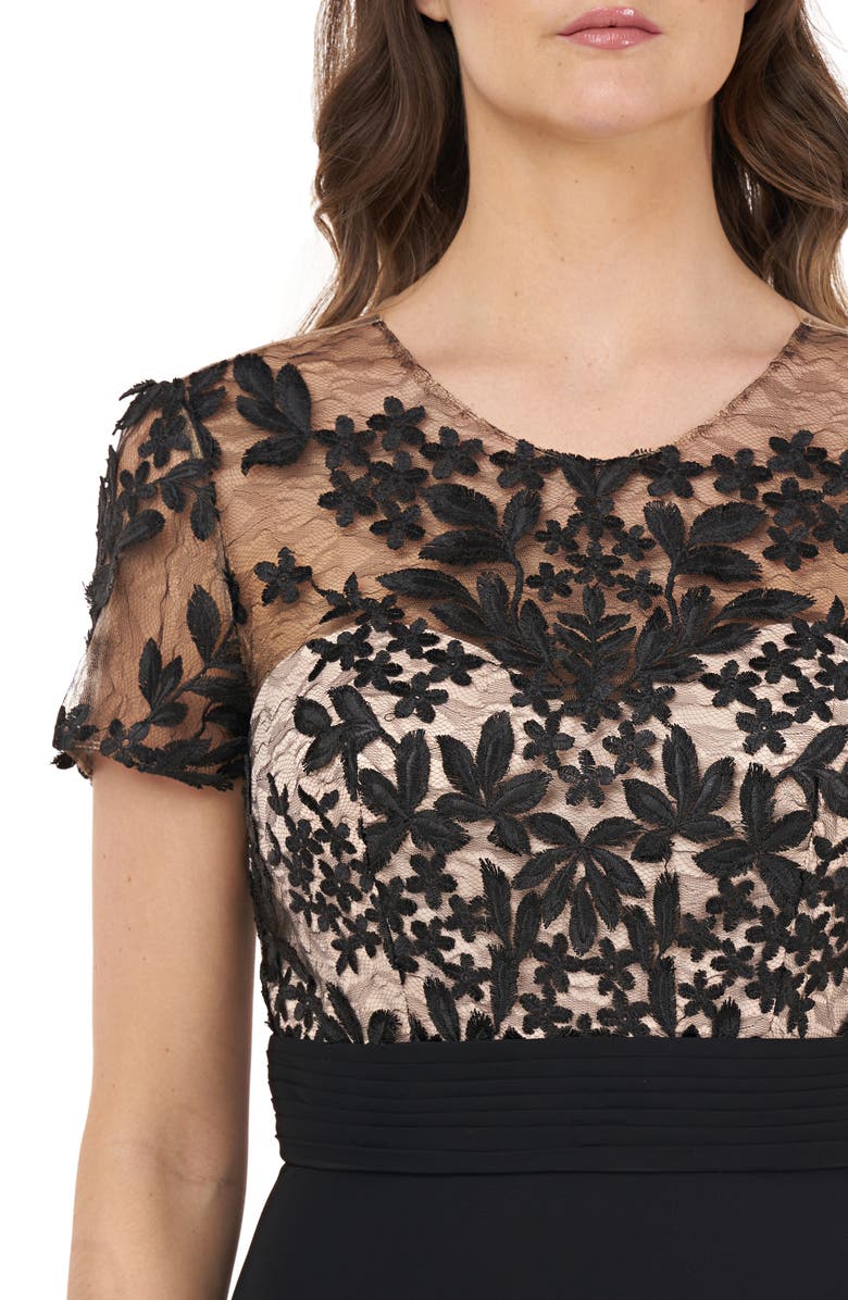 JS Collections Embroidered A-Line Gown, Alternate, color, 