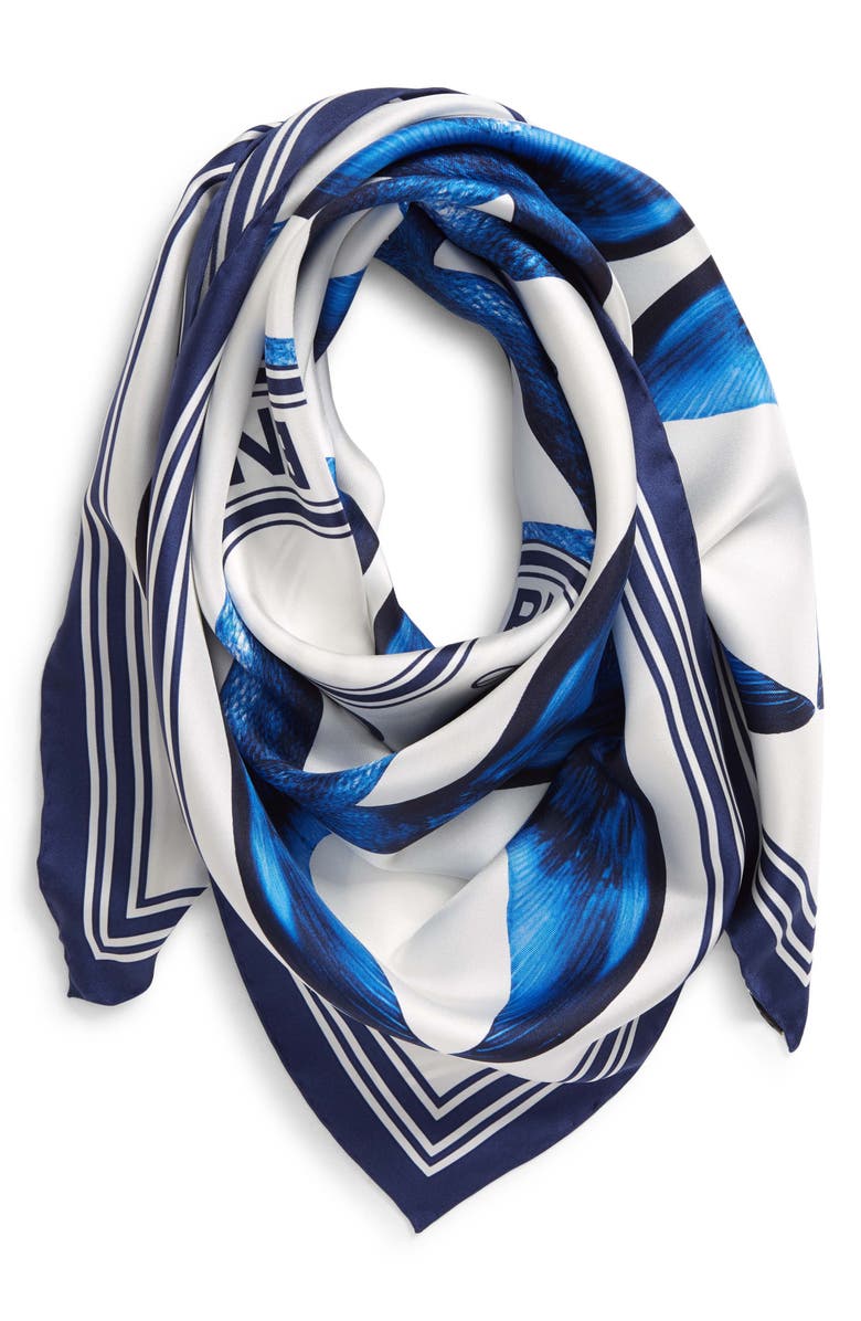 Burberry Mermaid Tail Print Silk Scarf, Main, color,