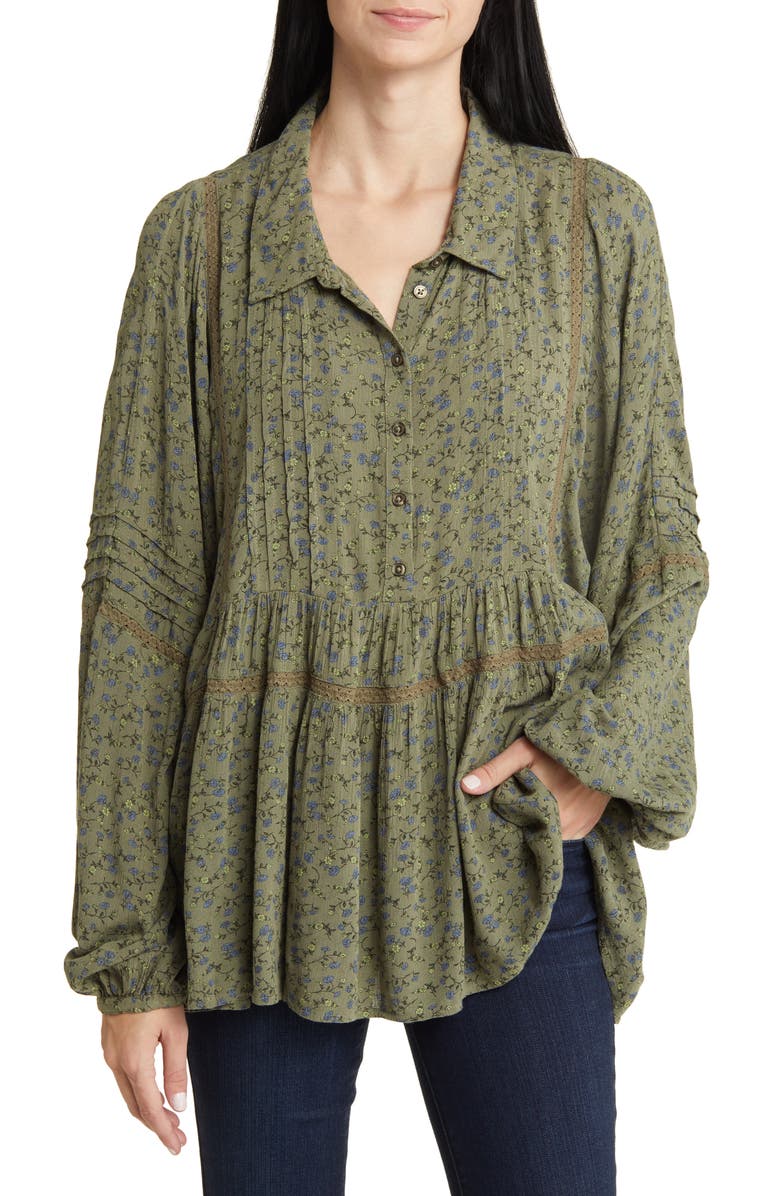 Lucky Brand Floral Long Sleeve Top, Main, color,