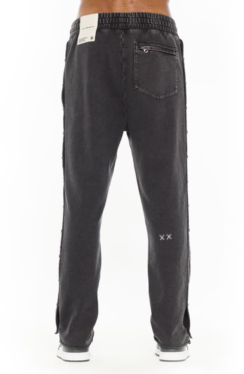Cult Of Individuality Open Hem French Terry Sweatpants In Gray