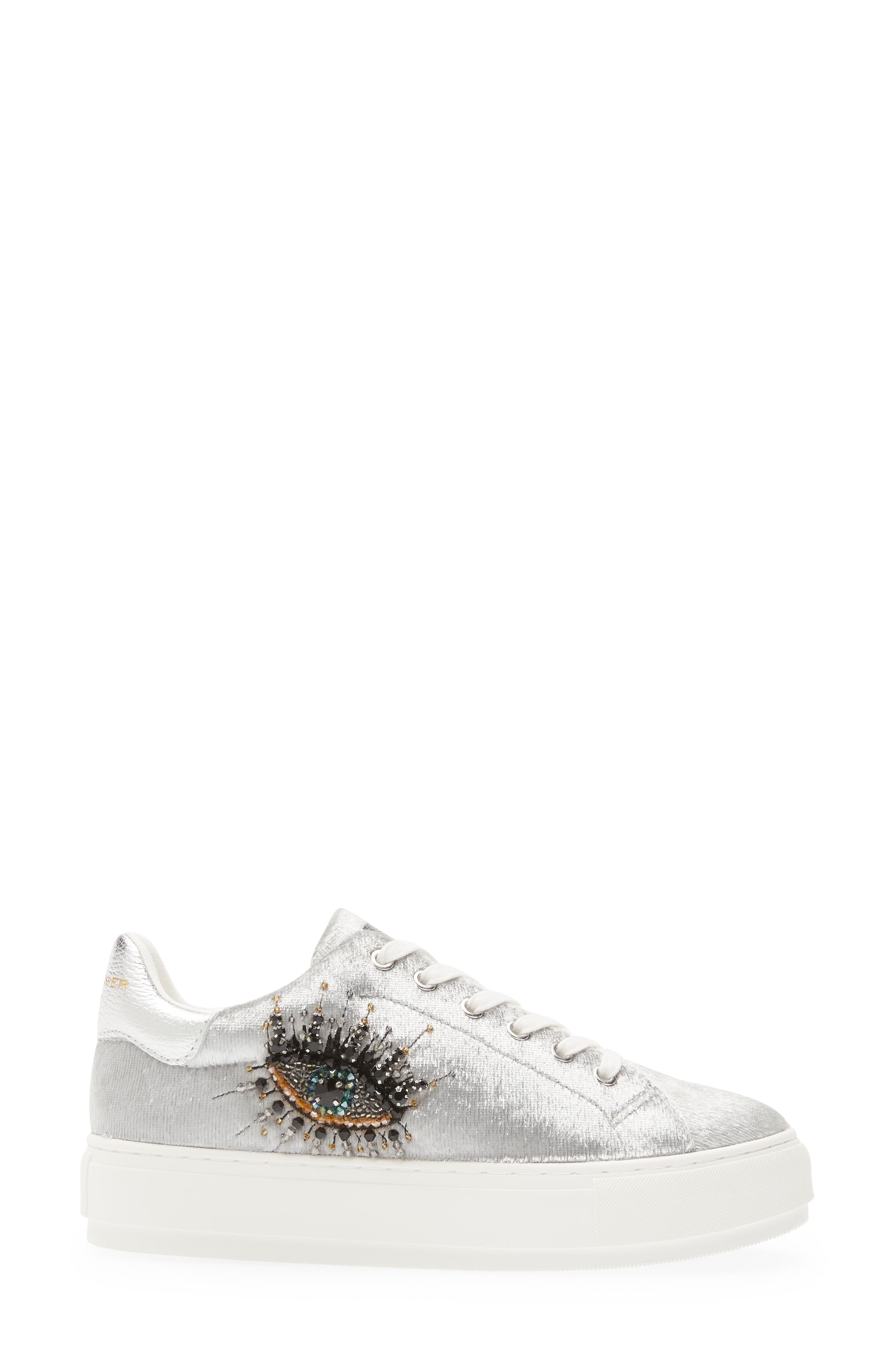 Kurt Geiger London Laney Eye Embellished Sneaker, Alternate, color, 