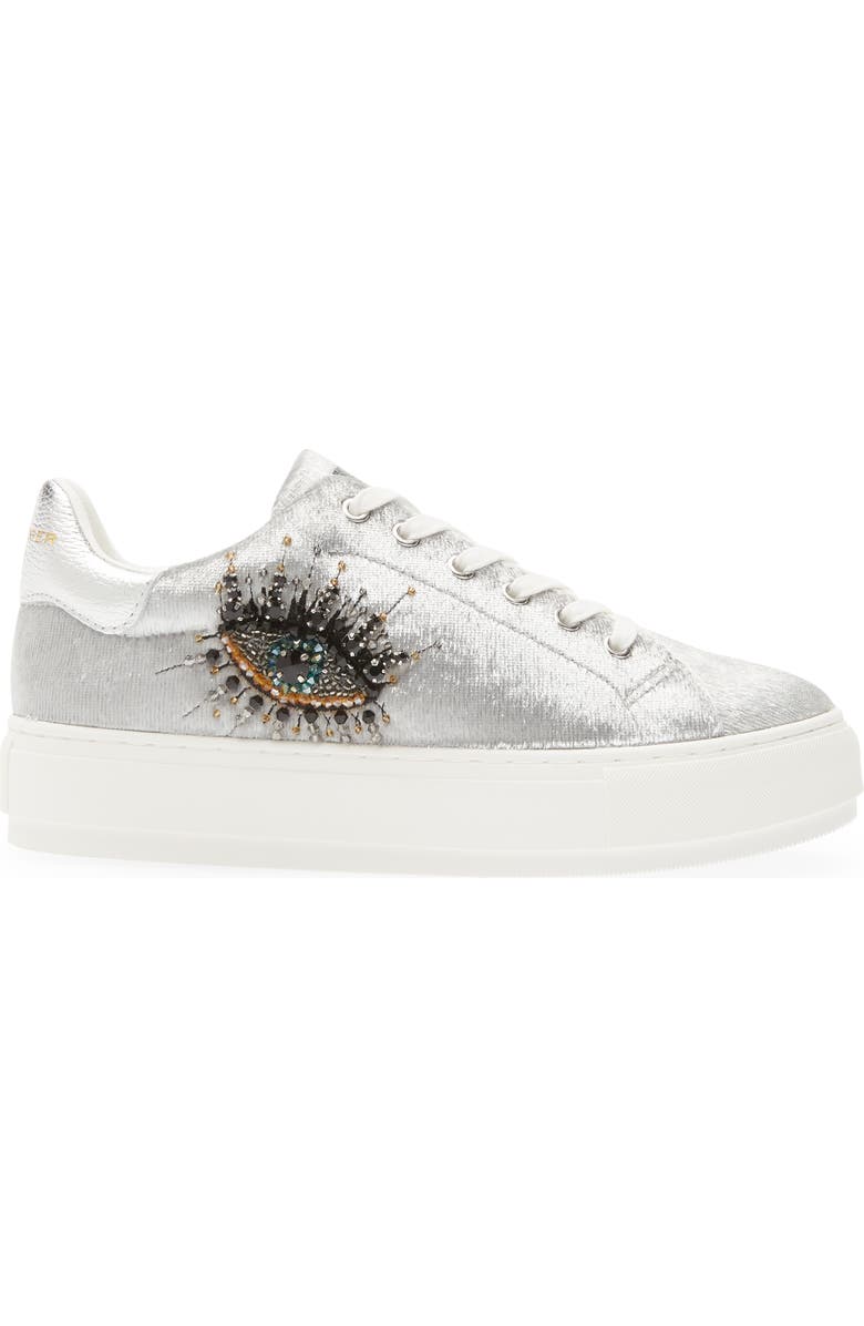 Kurt Geiger London Laney Eye Embellished Sneaker, Alternate, color,