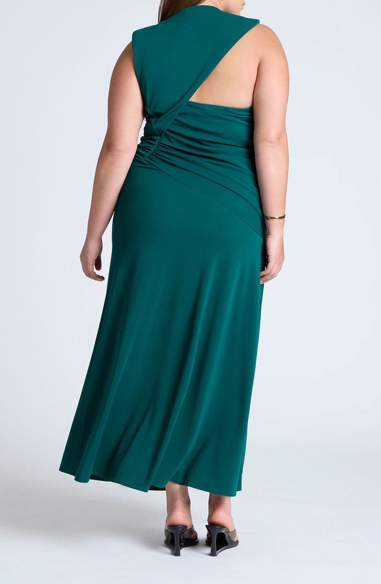 ELOQUII Peekaboo Back Cutout A-Line Dress, Alternate, color, 