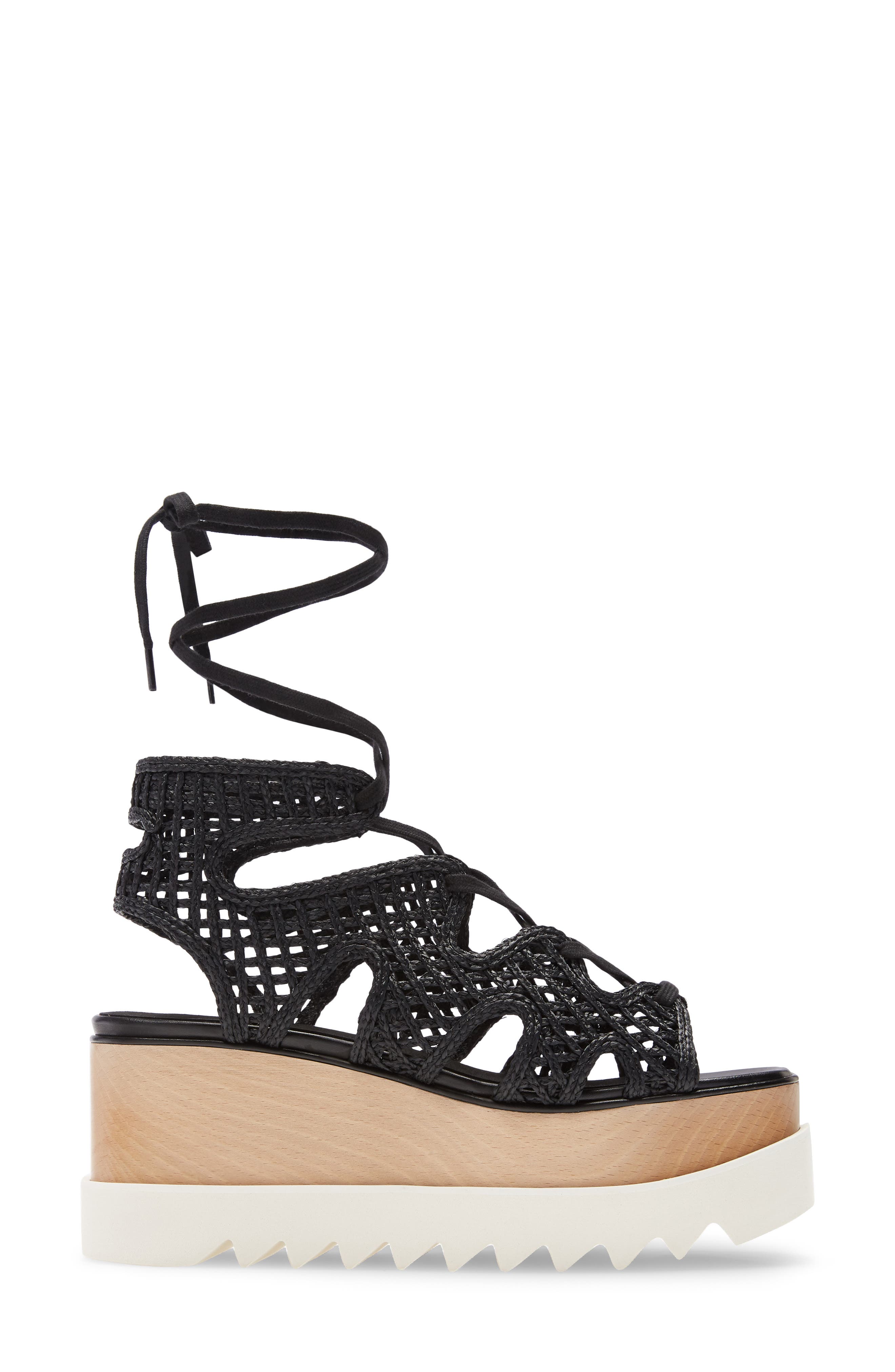 Stella McCartney Maia Woven Cage Platform Sandal, Alternate, color, 