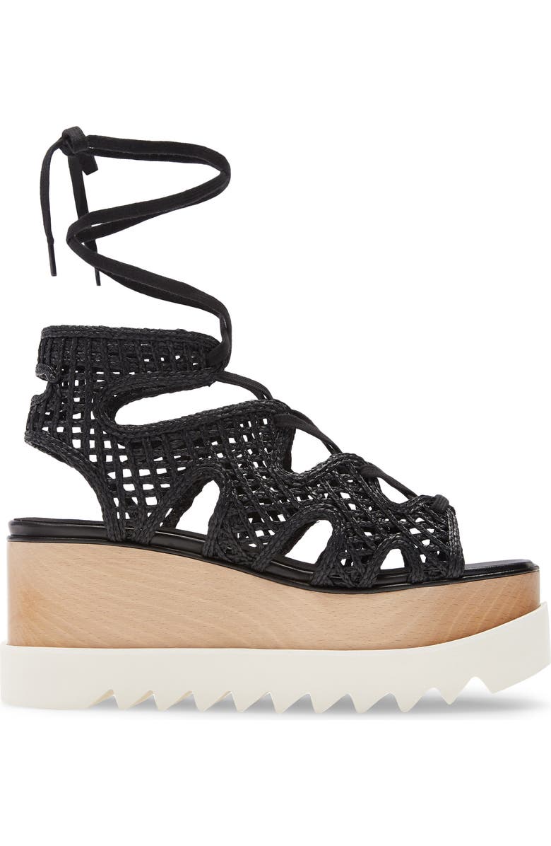Stella McCartney Maia Woven Cage Platform Sandal, Alternate, color,