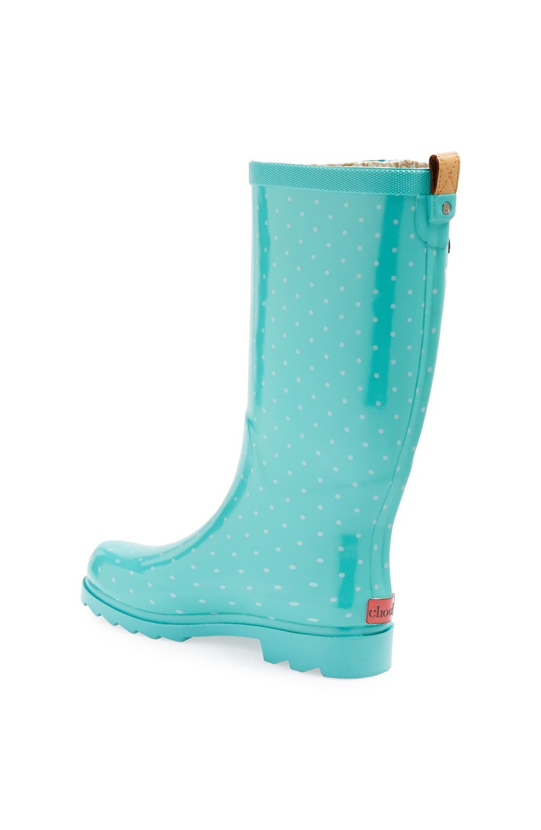 'Posh Dot' Rain Boot, Alternate, color, BRIGHT TURQUOISE