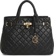 Badgley Mischka Collection Large Diamond Quilted Tote Bag