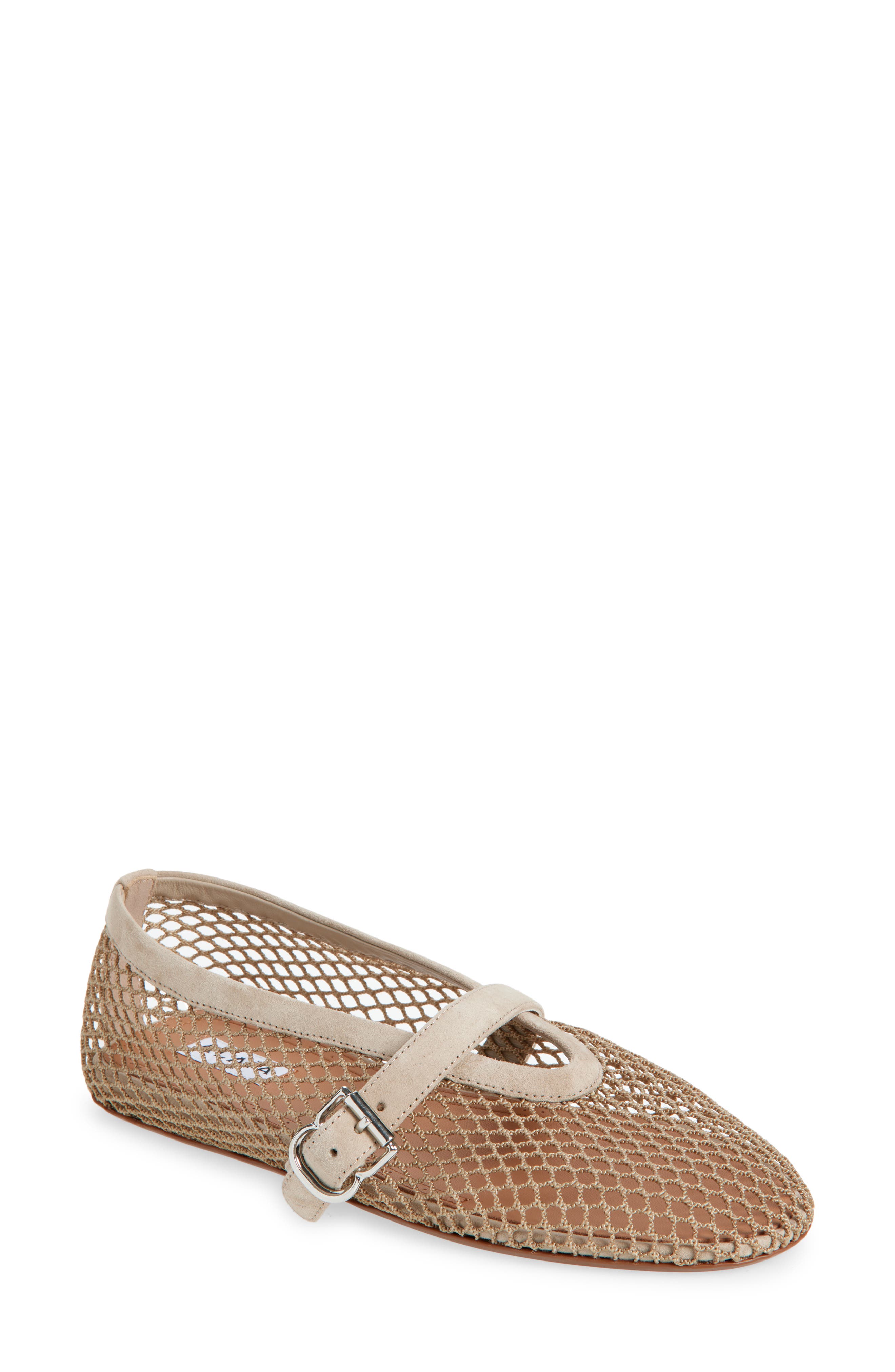Alaïa Mesh Ballet Flat, Main, color, Grege