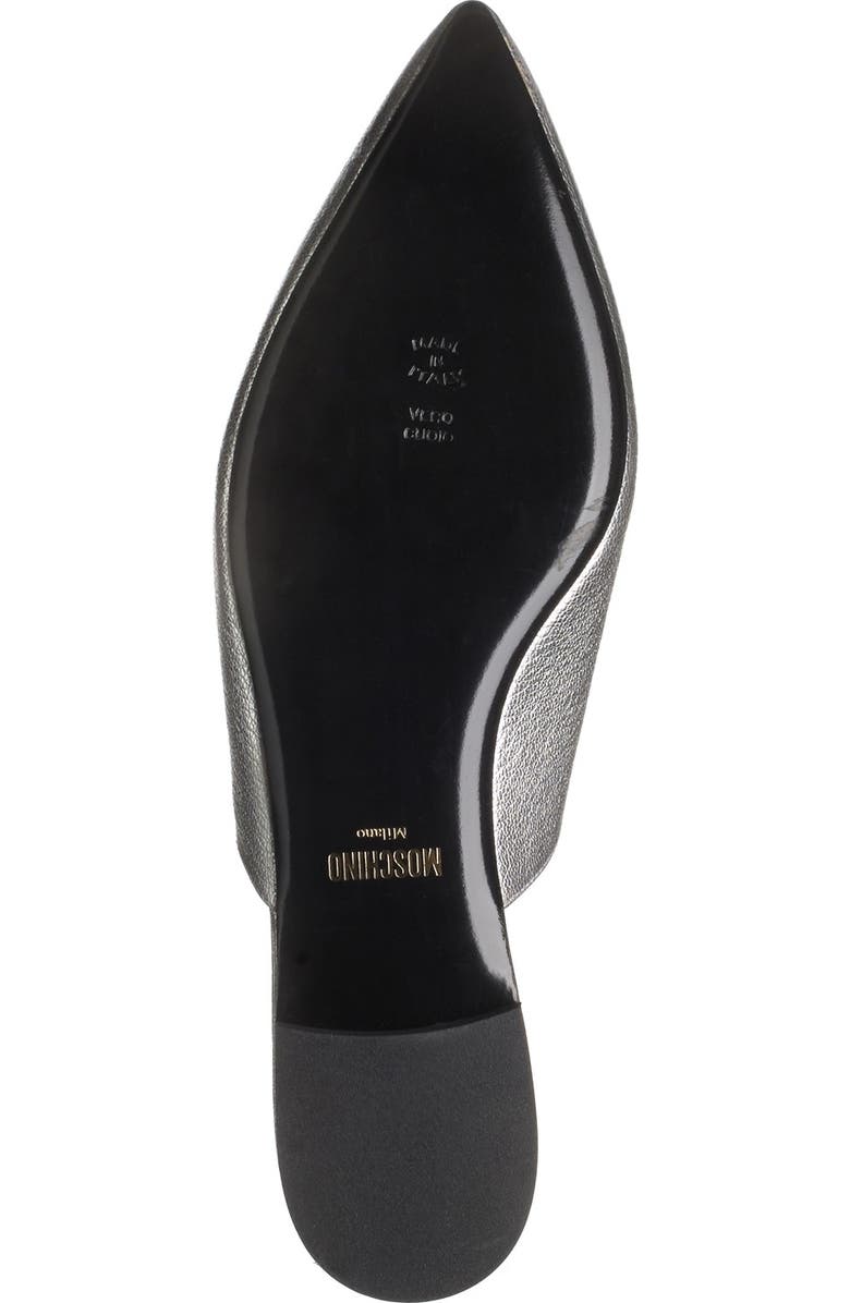 Moschino Metallic Leather Mule, Alternate, color,