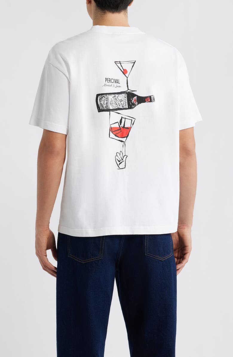 Percival Rossi Martini Oversize Graphic T-Shirt, Alternate, color, White