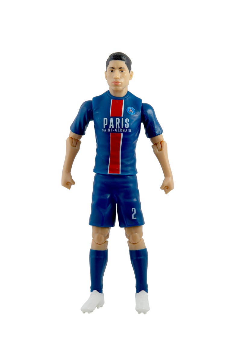 Banbo Toys Sockers Paris Saint-Germain Achraf Hakimi 8" Soccer Action Figure, Main, color, Blue