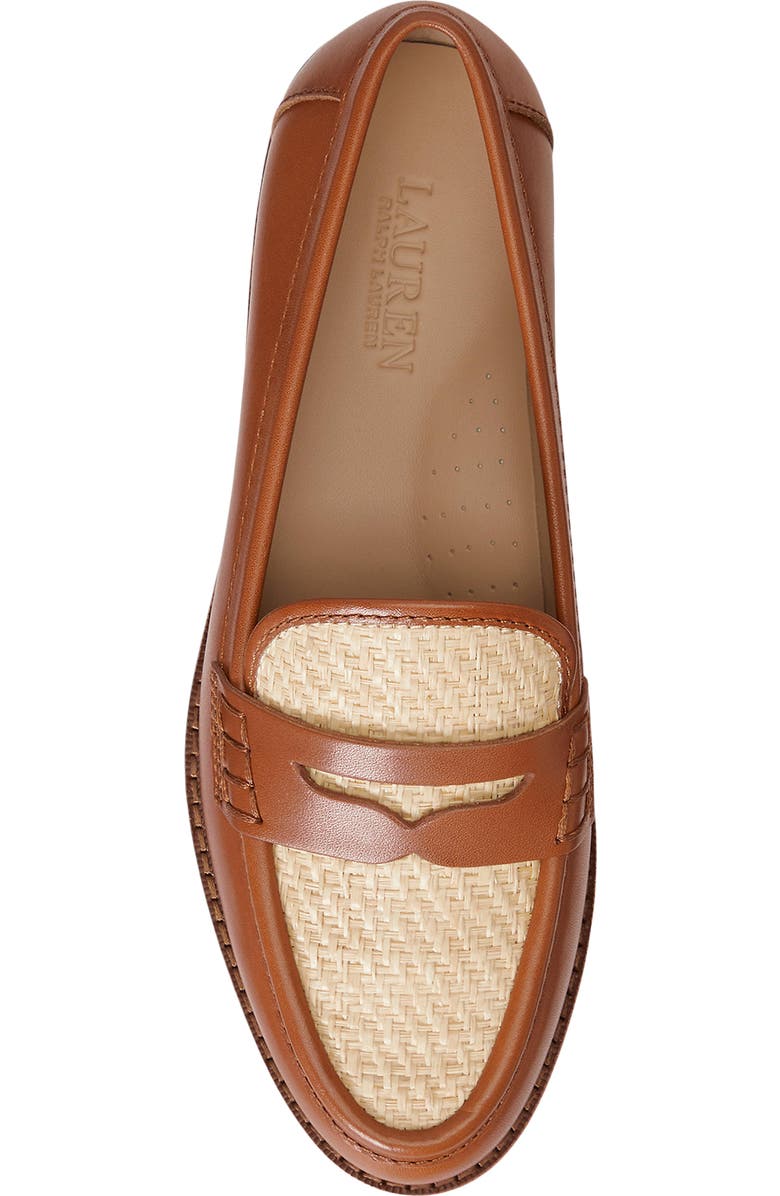Ralph Lauren Wynnie Penny Loafer, Alternate, color, Lauren Tan/ Natural