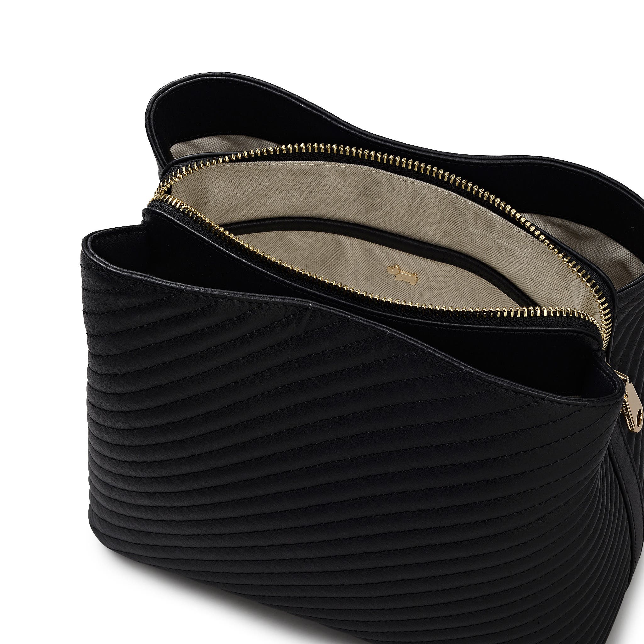 Radley Dukes Place - Diagonal Quilt Medium Compartment Crossbody Bag, Alternate, color, Black