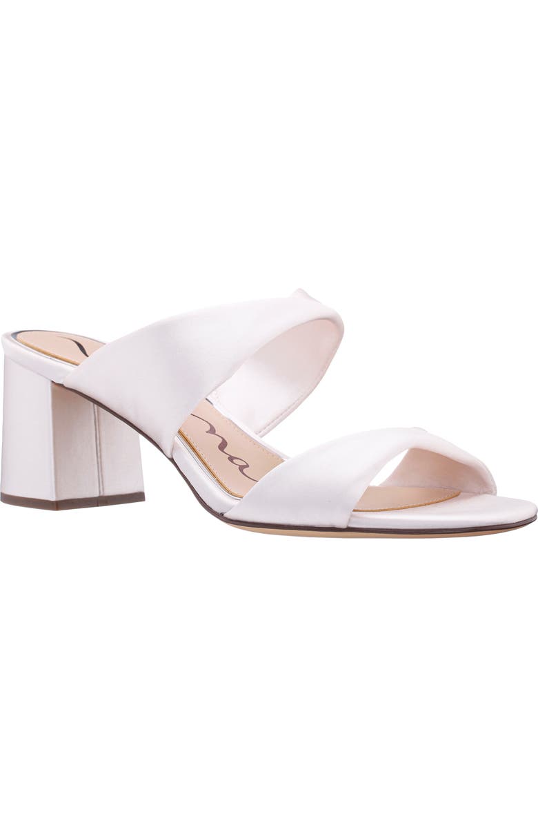 Nina Bassie Block Heel Slide Sandal, Main, color, Ivory