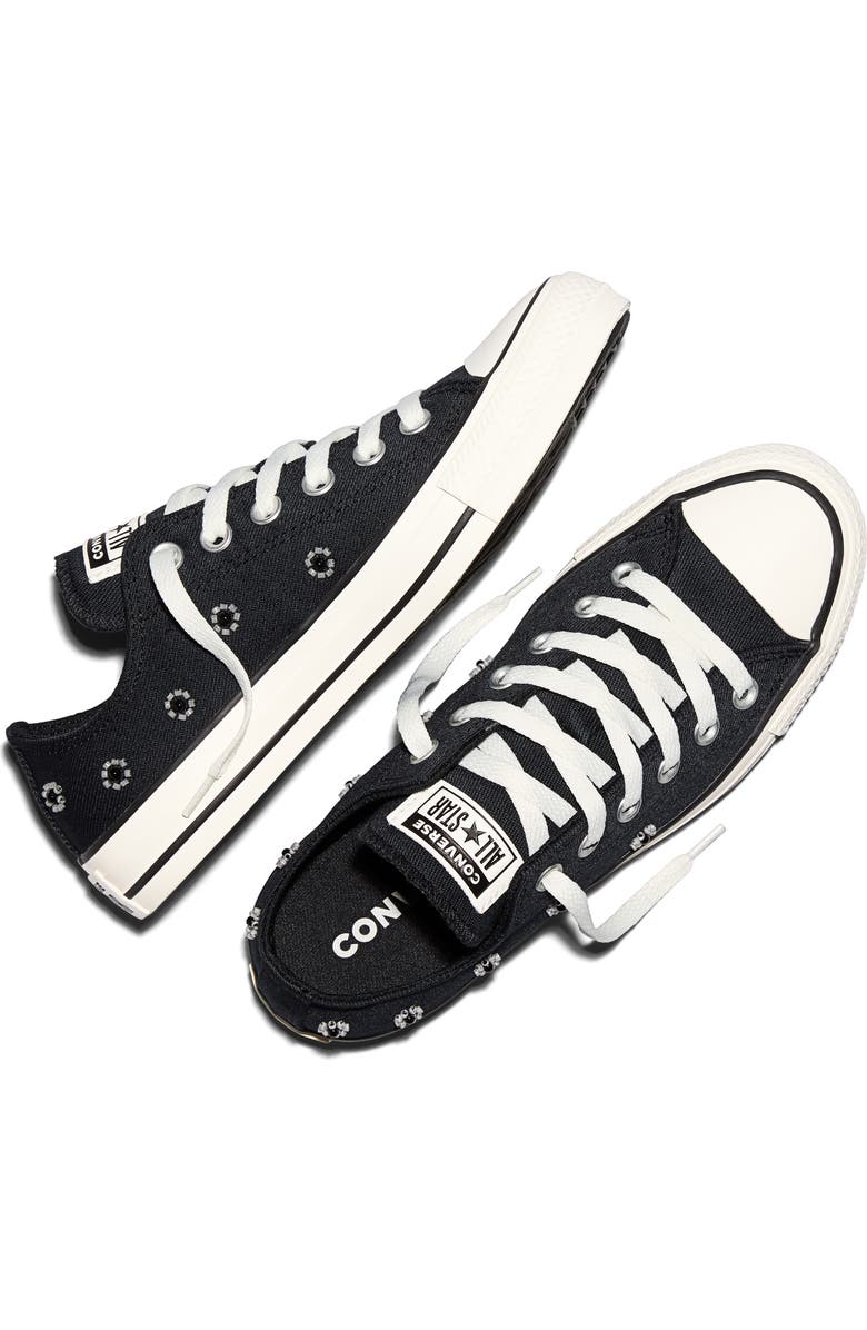 Converse Chuck Taylor<sup>®</sup> All Star<sup>®</sup> Beaded Low Top Sneaker, Alternate, color, Black/ Egret/ Black