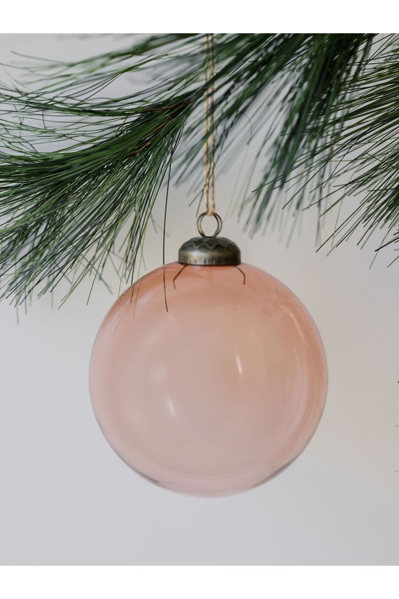 4" Assorted Vintage Rose Glass Ornament, Alternate, color, Vintage Rose