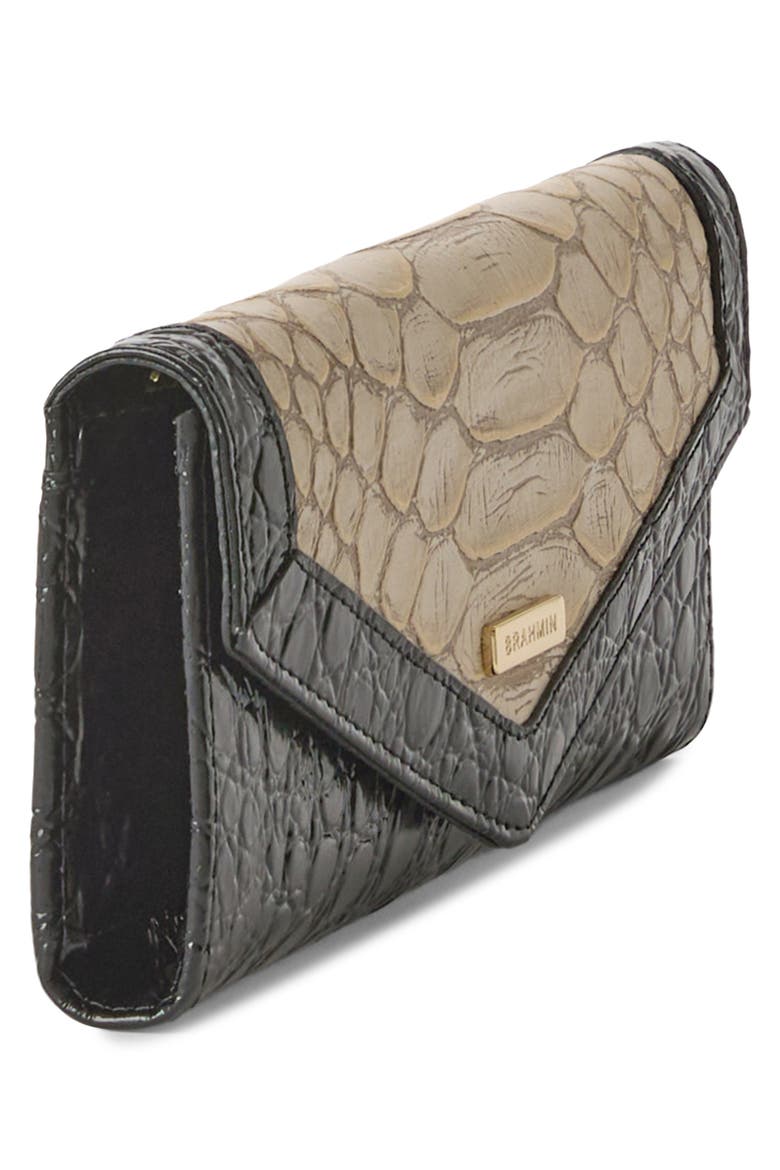 Veronica Melbourne Croc Embossed Leather Envelope Wallet, Alternate, color, MULTI