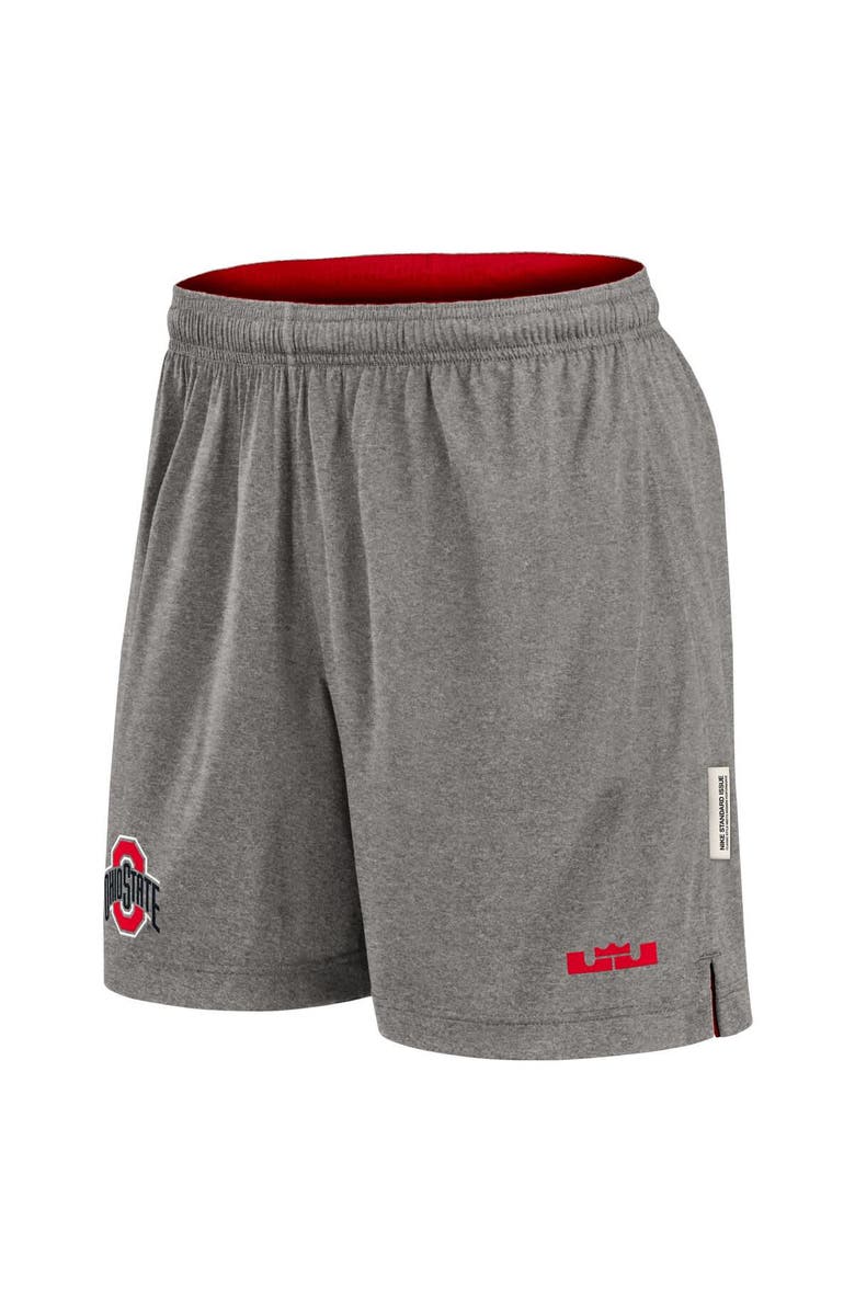 Nike Men's Nike Scarlet/Heather Gray Ohio State Buckeyes Player Reversible Shorts, Alternate, color, Scarlet