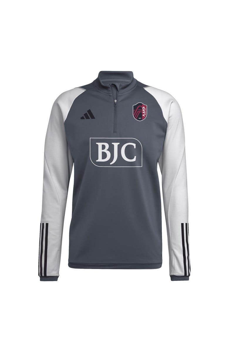 adidas Men's adidas Gray St. Louis City SC 2024 On-Field AEROREADY Quarter-Zip Training Top, Alternate, color, 