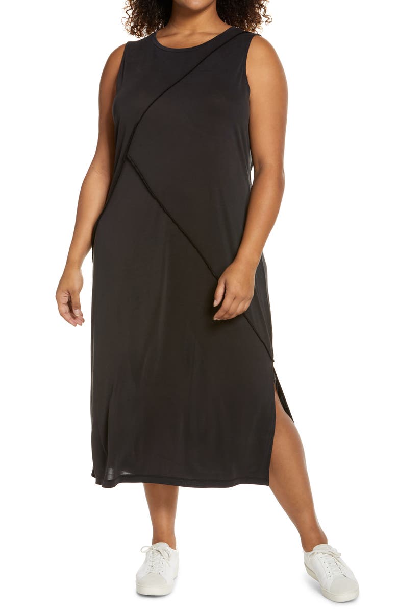 Halogen<sup>®</sup> Exposed Seam Knit Maxi Dress, Main, color, 