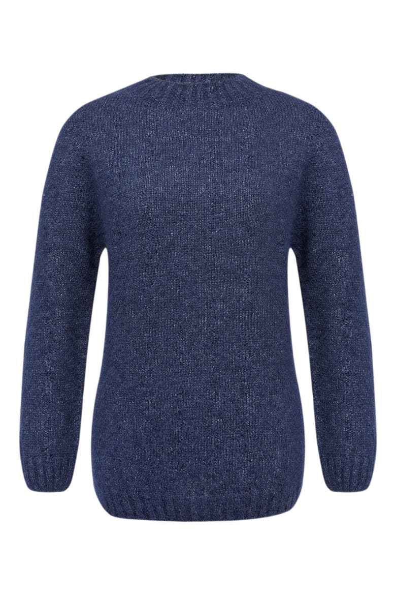 Alpaca Cotton Slouch Sweater, Alternate, color, NAVY