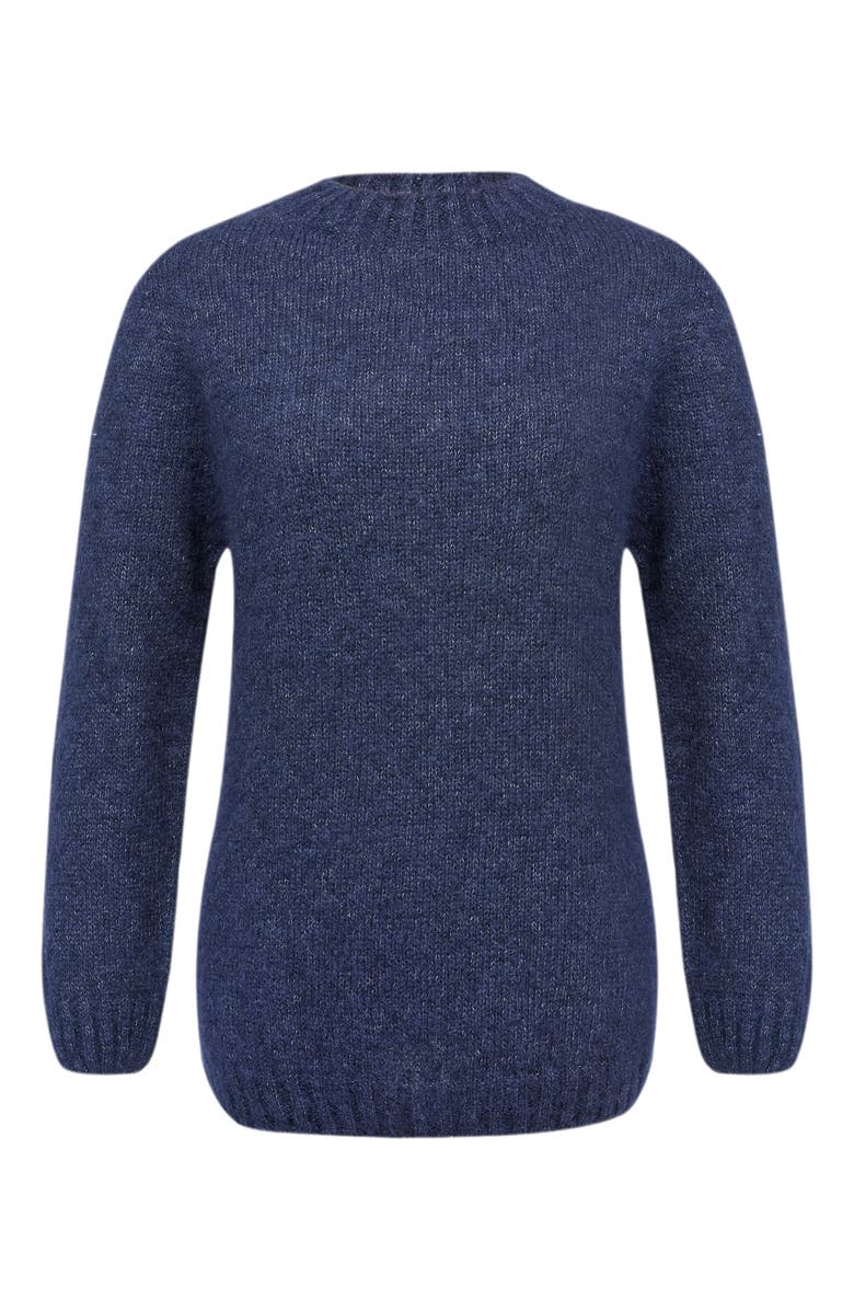 Celtic & Co. Alpaca Cotton Slouch Sweater, Alternate, color, Navy