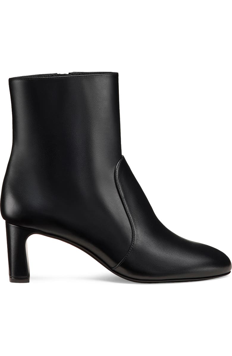 Stuart Weitzman Babette 60 Leather Bootie, Alternate, color, Black Smooth Calf