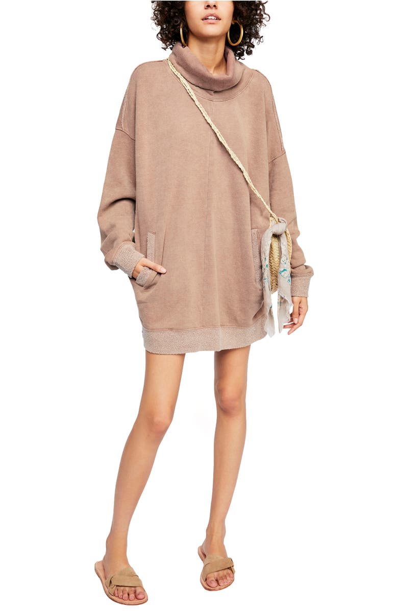 Free People Too Easy Turtleneck, Alternate, color, Canyon Trail