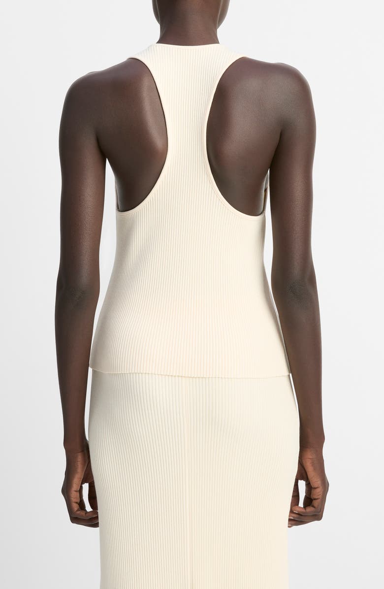 Vince Rib Racerback Stretch Cotton Blend Tank Top, Alternate, color, 