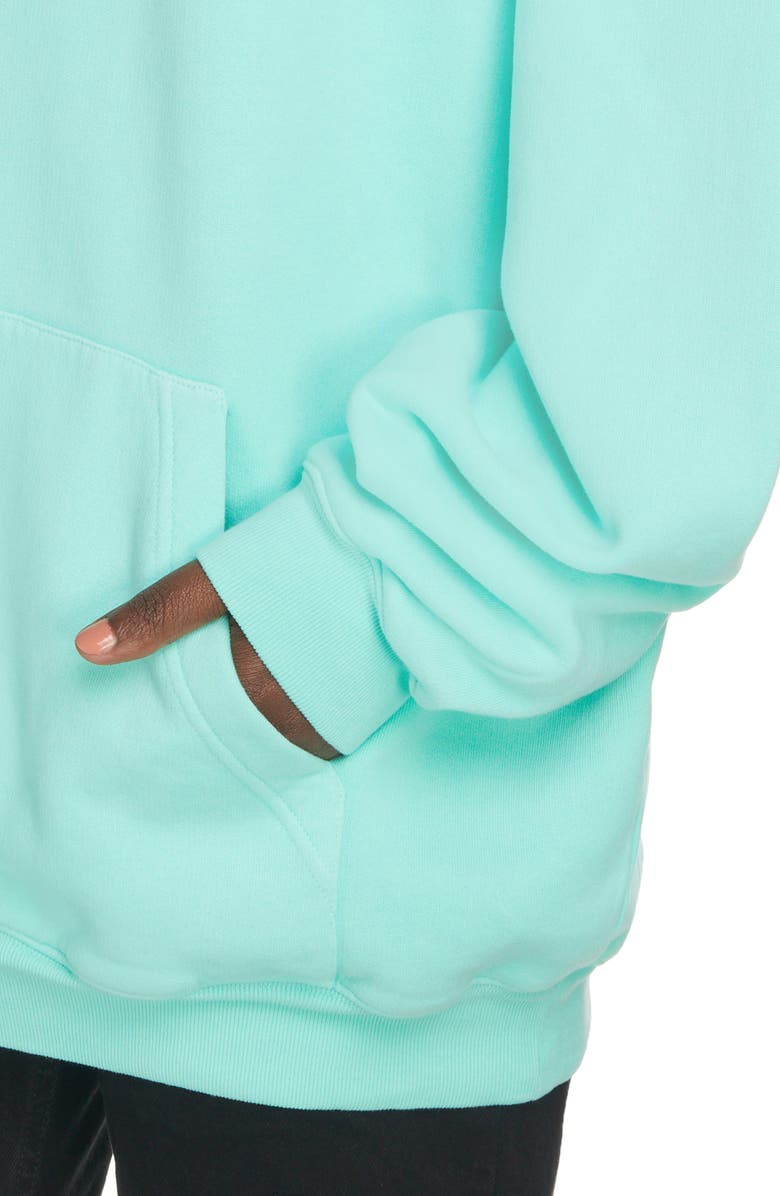 Balenciaga Embroidered Logo Cotton Hoodie, Alternate, color, 