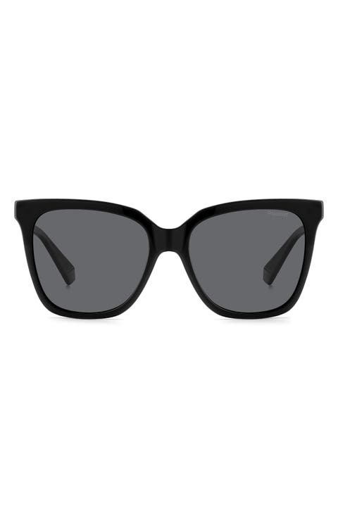 55mm Polarized Square Sunglasses