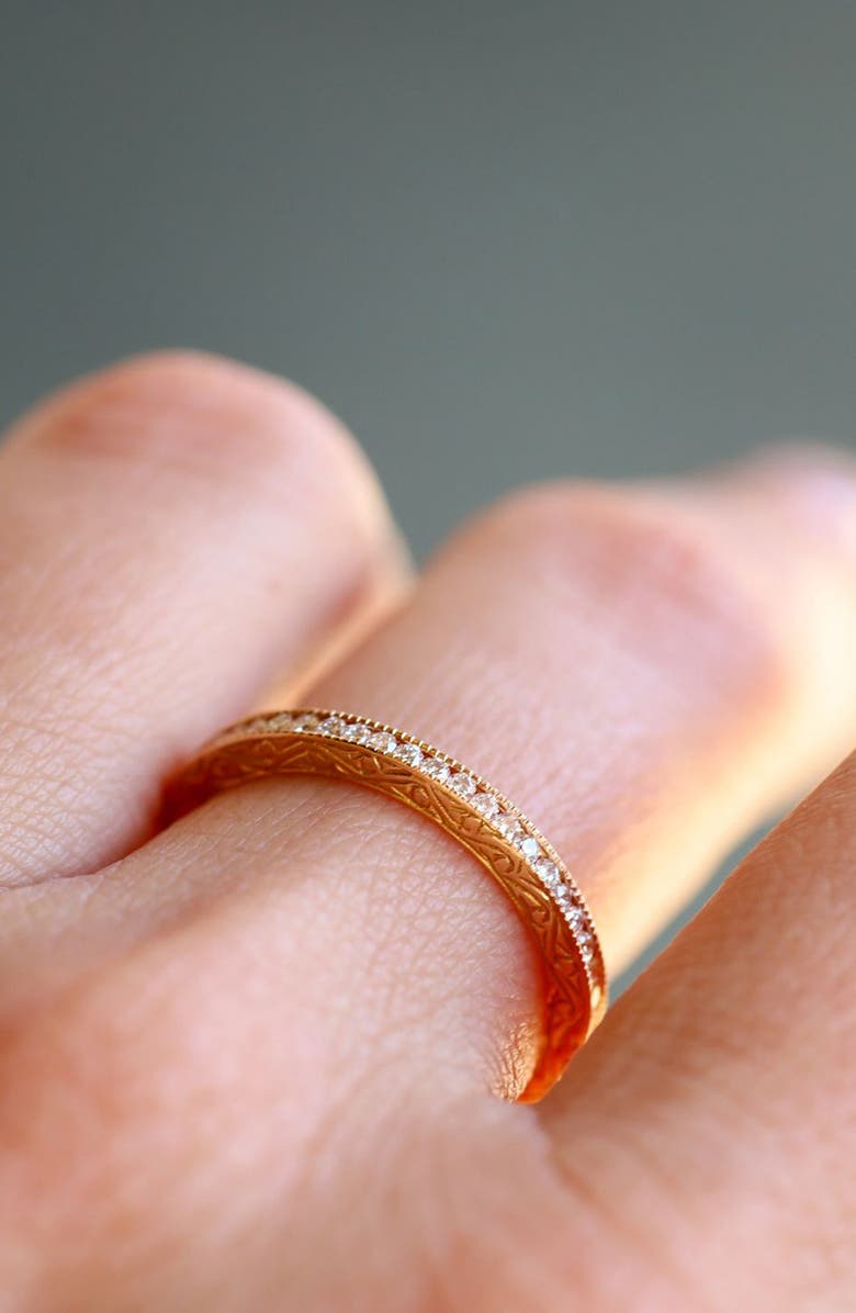 Sethi Couture Channel Set Diamond Ring, Alternate, color, Rose Gold