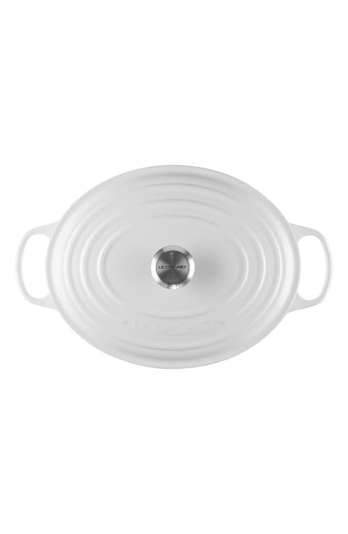 Le Creuset Signature 8-quart Oval Enamel Cast Iron French/dutch Oven In White