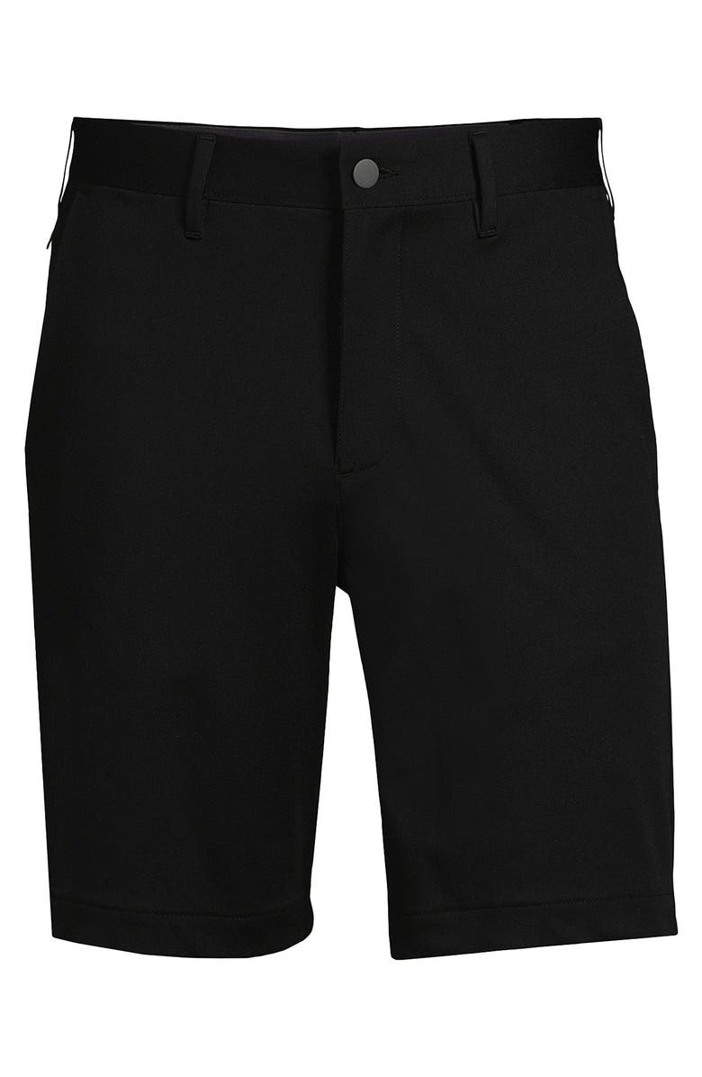 Lands' End Traditional Fit 9" Flex Performance Golf Shorts, Alternate, color, Black