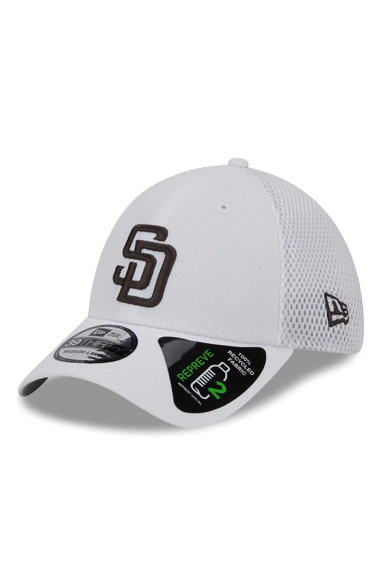 New Era Men's New Era White San Diego Padres REPREVE Neo 39THIRTY Flex Hat, Main, color, 