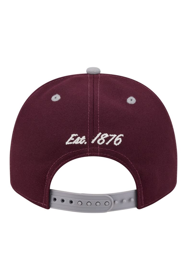 Men's New Era  Maroon/Gray Texas A&M Aggies Two-Tone Arched 9FIFTY Snapback Hat, Alternate, color, Maroon
