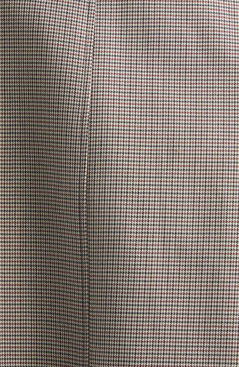 Courrèges Buckle Houndstooth Bomber Jacket, Alternate, color, Natural / Red / Black