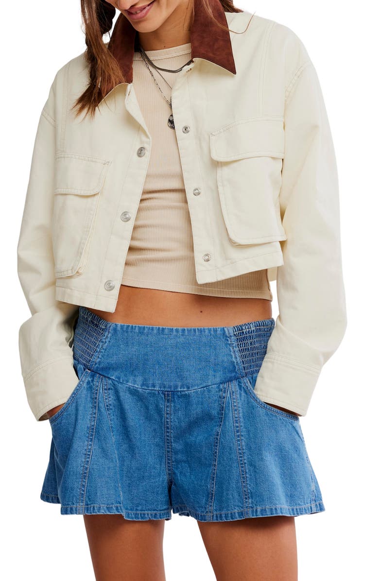 Free People We the Free Martha Workwear Jacket, Main, color, Tofu
